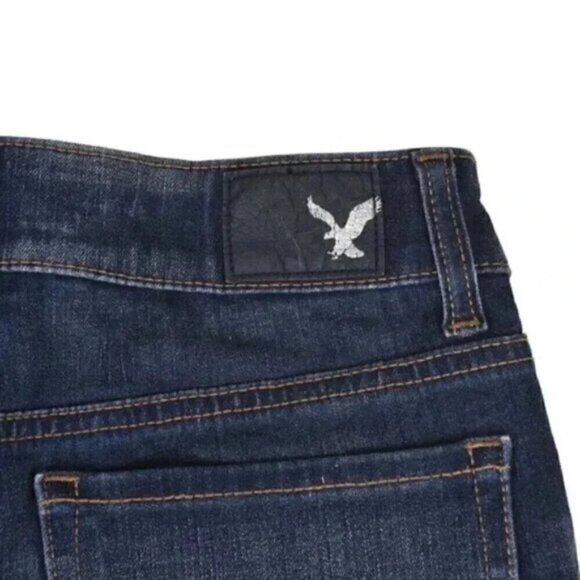 American Eagle Hi-Rise Shortie Jean Shorts Dark Wash AEO Denim Size 0 - Picture 4 of 10